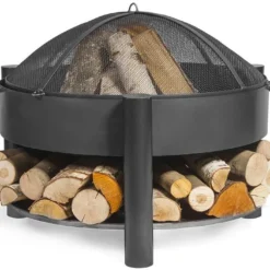 Braséro En Acier Montana + Pare Etincelles (plusieurs Dimensions) -Jardelix Soldes Magasin brasero acier noir brut montana pare etincelles