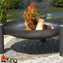 Braséro En Acier Palma + Grille De Cuisson (plusieurs Dimensions) -Jardelix Soldes Magasin brasero acier noir brut palma grille cuisson 2