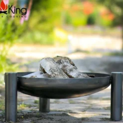 Braséro En Acier Palma + Grille De Cuisson (plusieurs Dimensions) -Jardelix Soldes Magasin brasero acier noir brut palma grille cuisson 4