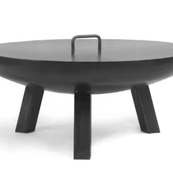 Braséro En Acier Polo + Couvercle (plusieurs Dimensions) -Jardelix Soldes Magasin brasero acier noir brut polo couvercle 1