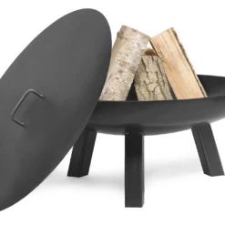 Braséro En Acier Polo + Couvercle (plusieurs Dimensions) -Jardelix Soldes Magasin brasero acier noir brut polo couvercle 2