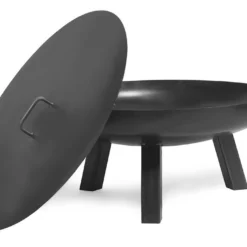 Braséro En Acier Polo + Couvercle (plusieurs Dimensions) -Jardelix Soldes Magasin brasero acier noir brut polo couvercle 3