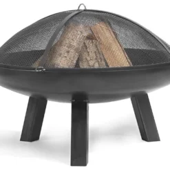 Braséro En Acier Polo + Pare Etincelles (plusieurs Dimensions) -Jardelix Soldes Magasin brasero acier noir brut polo pare etincelles 1