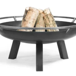 Braséro En Acier Porto + Grille De Cuisson (plusieurs Dimensions) -Jardelix Soldes Magasin brasero acier noir brut porto grille cuisson 3 1