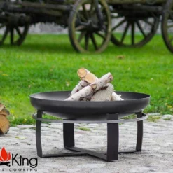 Braséro En Acier Viking + Couvercle (plusieurs Dimensions) -Jardelix Soldes Magasin brasero acier noir brut viking 4 1