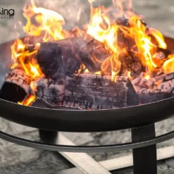 Braséro En Acier Viking + Grille De Cuisson (plusieurs Dimensions) -Jardelix Soldes Magasin brasero acier noir brut viking grille cuisson 4