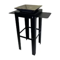 Braséro 2 En 1 En Aluminium Et Acier - 50 X 50 X 120 Cm