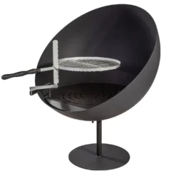 Braséro Barbecue En Acier Lune 100 Cm + Grille De Cuisson