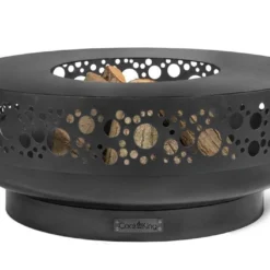 Braséro En Acier Boston 80 Cm + Plaque De Cuisson Plancha Ronde