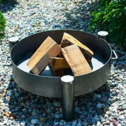 Braséro De Jardin En Acier Brut Pan 33 -Jardelix Soldes Magasin brasero jardin farmcook 1