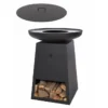 Braséro Plancha En Acier Avec Couvercle Couleur Noire – Ø80 Cm -Jardelix Soldes Magasin brasero orion noir 1