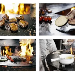 Brasero Plancha En Acier HighBoy Ø 80 Cm -Jardelix Soldes Magasin brasero plancha acier highboy 80 cm 3