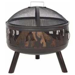 Braséro De Jardin En Acier Ø61 Cm + Grille Et Pare-étincelles - Blazer