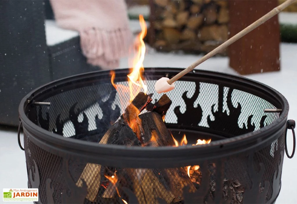 Braséro De Jardin En Acier Ø61 Cm + Grille Et Pare-étincelles - Blazer 6 Braséro De Jardin En Acier Ø61 Cm + Grille Et Pare-étincelles - Blazer – Image 4