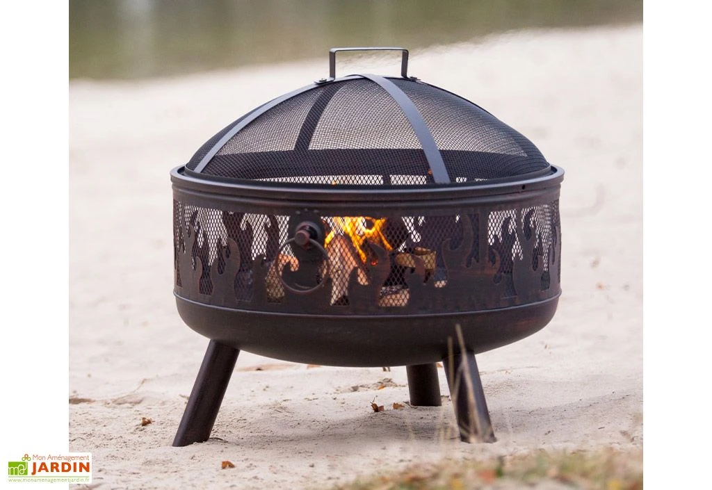 Braséro De Jardin En Acier Ø61 Cm + Grille Et Pare-étincelles - Blazer 4 Braséro De Jardin En Acier Ø61 Cm + Grille Et Pare-étincelles - Blazer – Image 2