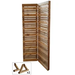 Brise-vue Sur Pieds Pliant En Bois Traité – Lign Z