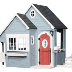 Cabane En Bois Maison D’Enfants De Jardin Equipée Spring Cottage -Jardelix Soldes Magasin cabane bois maison enfant jardin cedre tropical spring cottage 1