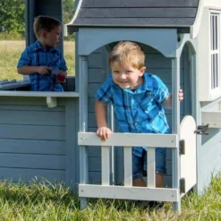 Cabane En Bois Maison D’Enfants De Jardin Equipée Spring Cottage -Jardelix Soldes Magasin cabane bois maison enfant jardin cedre tropical spring cottage equipee 1 1
