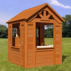 Cabane En Bois Maison D’Enfants De Jardin Equipée Timberlake -Jardelix Soldes Magasin cabane bois maison enfant jardin cedre tropical timberlake cuisine