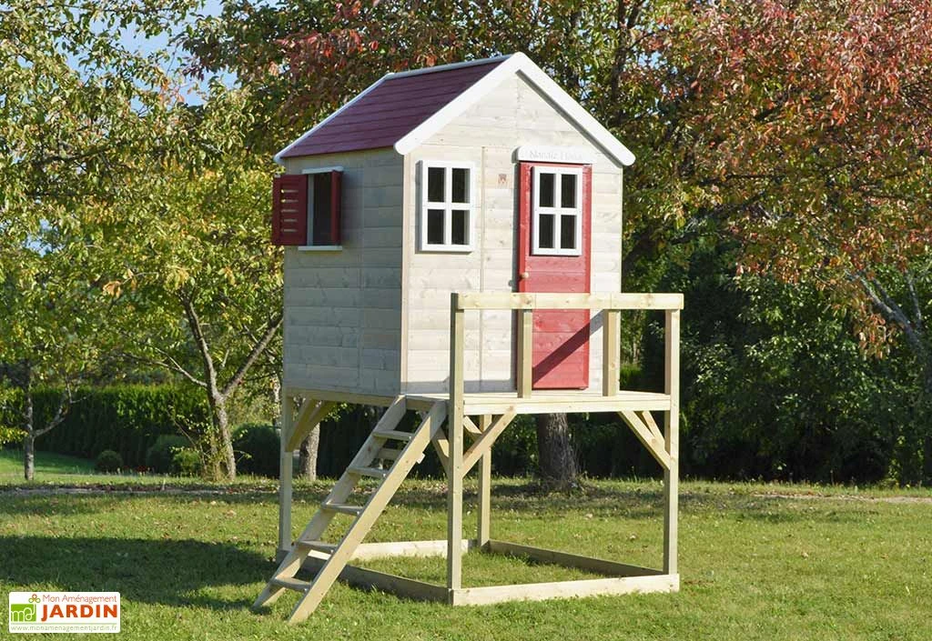 Maisonnette Pour Enfant En Bois Cabane Sur Pilotis Cigogne 4 Maisonnette Pour Enfant En Bois Cabane Sur Pilotis Cigogne – Image 2
