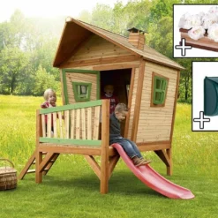 Axi Maison Enfant Bois Iris + Accessoires Offerts