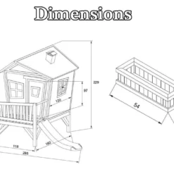Axi Maison Enfant Bois Iris + Accessoires Offerts -Jardelix Soldes Magasin cabane enfant bois iris bac fleur boite lettres offerts