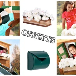 Axi Maison Enfant Bois Iris + Accessoires Offerts -Jardelix Soldes Magasin cabane enfant bois iris bac fleur boite lettres offerts 4