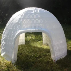 Cabane Pour Enfant Structure Igloo En PEHD ⌀152 Cm – Tinygloo 2 Portes -Jardelix Soldes Magasin cabane jeu enfant igloo blanc tinygloo toile