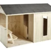Cabane Maison D’Enfants En Bois Brut Jazz + Abri – 1,5 X 2,5 M -Jardelix Soldes Magasin cabane maisonnette enfant bois brut abri jazz soulet