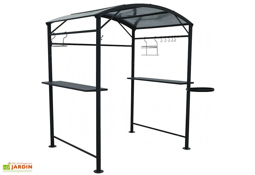 Carport Abri Pour Barbecue Acier Galvanisé Et époxy 2,5 X 1,35 M 3 Carport Abri Pour Barbecue Acier Galvanisé Et époxy 2,5 X 1,35 M
