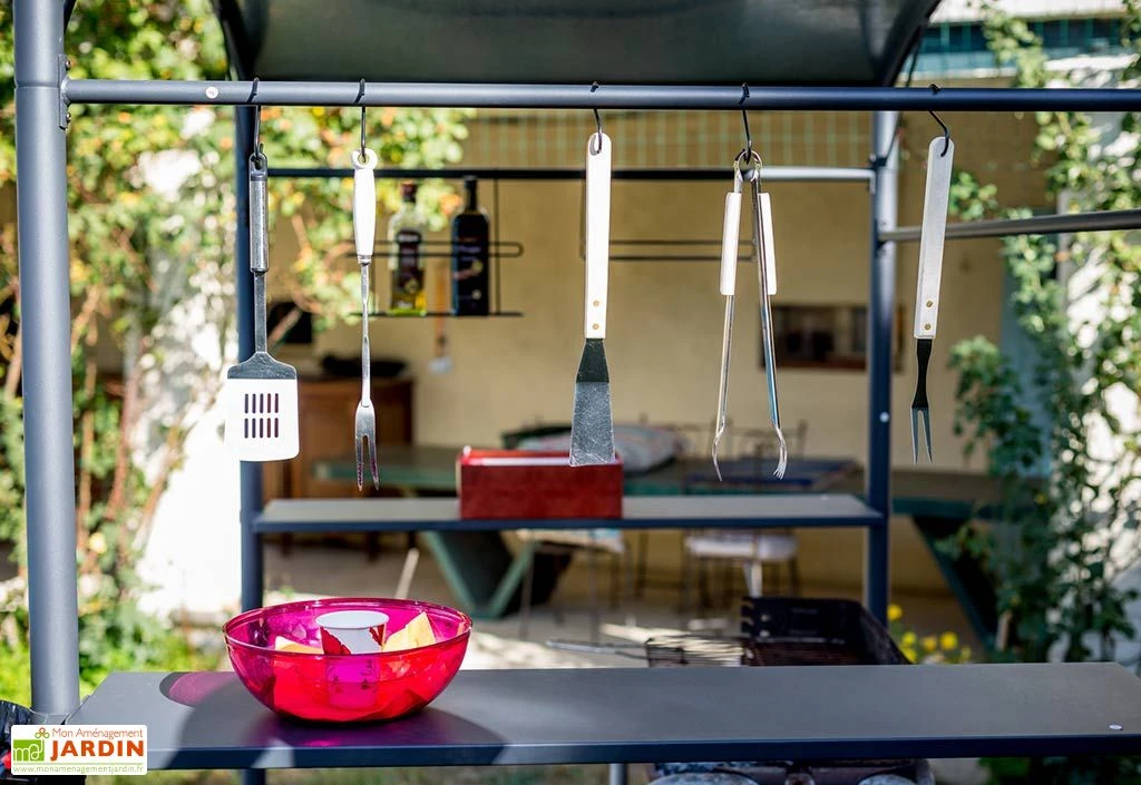 Carport Abri Pour Barbecue Acier Galvanisé Et époxy 2,5 X 1,35 M 6 Carport Abri Pour Barbecue Acier Galvanisé Et époxy 2,5 X 1,35 M – Image 4