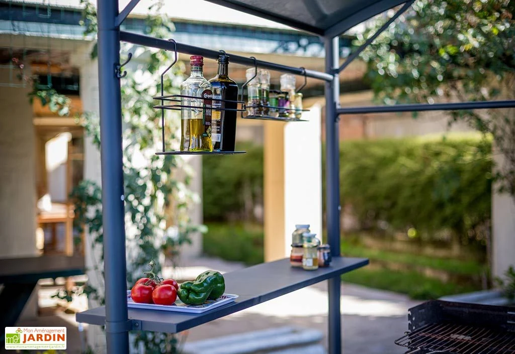 Carport Abri Pour Barbecue Acier Galvanisé Et époxy 2,5 X 1,35 M 7 Carport Abri Pour Barbecue Acier Galvanisé Et époxy 2,5 X 1,35 M – Image 5