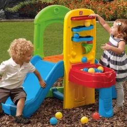 Step2 Aire De Jeux Pour Enfants Play Ball Fun Climber Avec Toboggan 9 Step2 Aire De Jeux Pour Enfants Play Ball Fun Climber Avec Toboggan -Jardelix Soldes Magasin centre activites play ball toboggan escaliers polyethylene ultraresistant