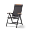 Chaise Jardin Catena Anthracite, Alu+Teck, Pliable 6 Positions (lot 6) -Jardelix Soldes Magasin chaise catena noire 2