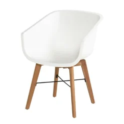 Chaise De Jardin En Bois D’acacia Et Résine Amalia (lot De 2)