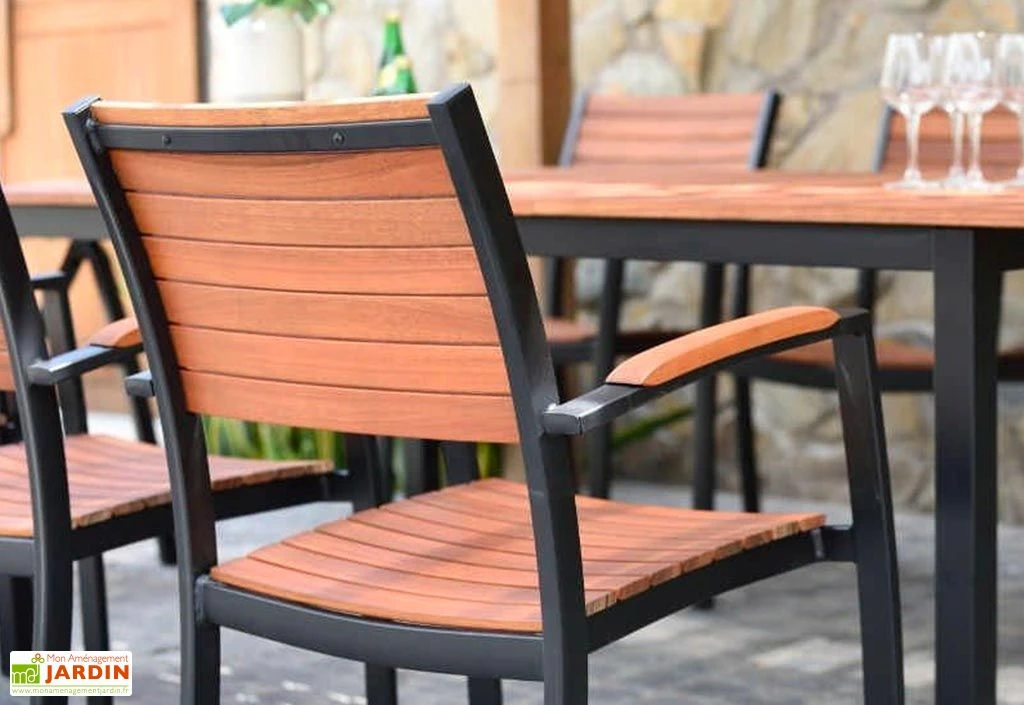 Chaise De Jardin En Bois D’Eucalyptus Et Aluminium Flamingo 4 Chaise De Jardin En Bois D’Eucalyptus Et Aluminium Flamingo – Image 2