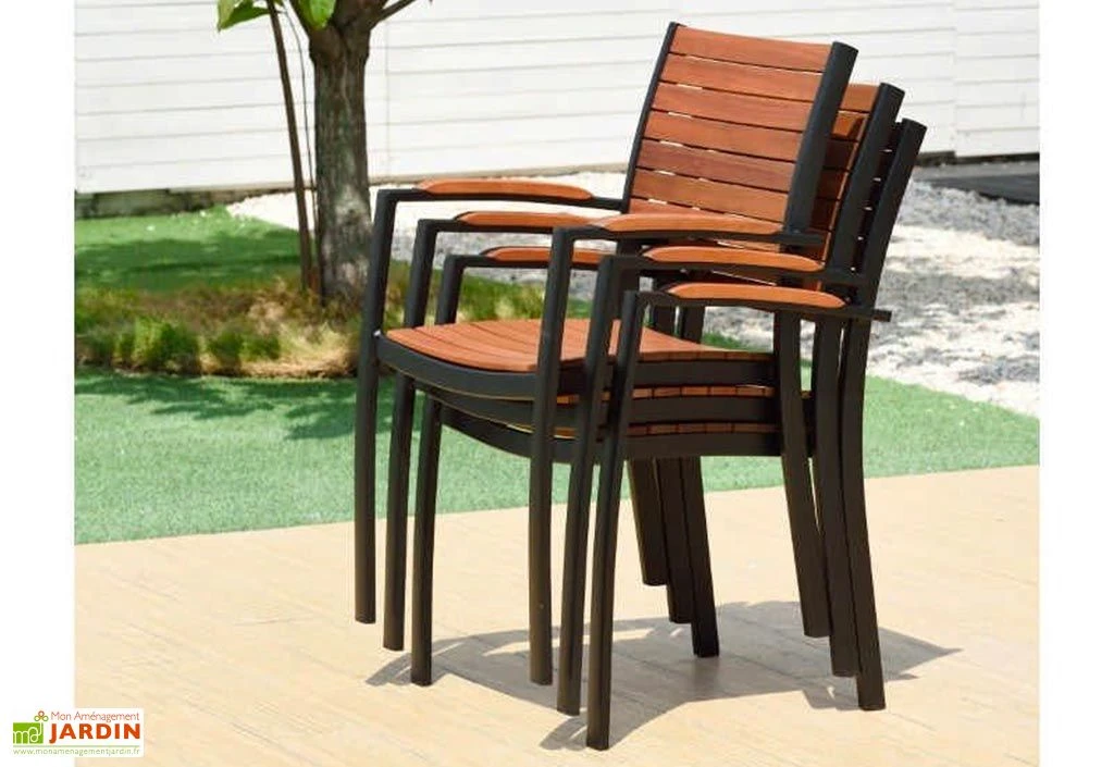 Chaise De Jardin En Bois D’Eucalyptus Et Aluminium Flamingo 5 Chaise De Jardin En Bois D’Eucalyptus Et Aluminium Flamingo – Image 3