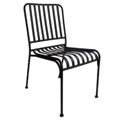 Chaise De Jardin Empilable En Acier Mosaïque (Lot De 4)