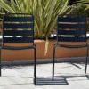 Chaise De Jardin Empilable En Métal Galvanisé Noir Zelie (lot De 4) -Jardelix Soldes Magasin chaise jardin metal galvanise noir zelie
