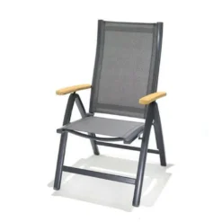 Chaise De Jardin Pliante En Aluminium Et Polyester Angela Deluxe