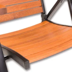 Chaise De Jardin Pliante En Bois D’Eucalyptus Et Aluminium Flamingo -Jardelix Soldes Magasin chaise jardin pliante bois eucalyptus aluminium flamingo 1