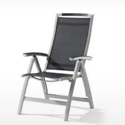 Chaise De Jardin Alu Pliable 6 Positions Trento Gris Graphite (lot De 6)