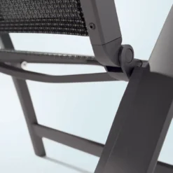 Bain De Soleil Alu, Teck Et Textilux Catena Anthracite (lot De 2) -Jardelix Soldes Magasin chaise longue catena noire