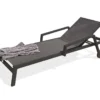 Chaise Longue En Aluminium Et Textilène Ibiza 1 Chaise Longue En Aluminium Et Textilène Ibiza -Jardelix Soldes Magasin chaise longue roulette alu noir