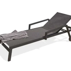 Chaise Longue En Aluminium Et Textilène Ibiza