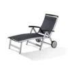 Bain De Soleil Alu Et Textilux Royal Graphite (lot De 2) -Jardelix Soldes Magasin chaise longue royal