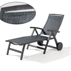 Bain De Soleil Alu Et Textilux Trento Anthracite (lot De 2)