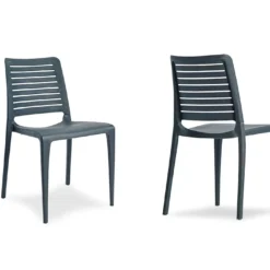 Chaise De Jardin Empilable En Polypropylène Renforcé – Park -Jardelix Soldes Magasin chaise plastique polypropyle ne empilable 02