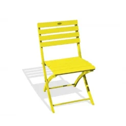 Chaise De Jardin Pliante En Aluminium Marius -Jardelix Soldes Magasin chaise pliante aluminium jaune