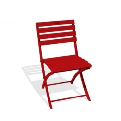 Chaise De Jardin Pliante En Aluminium Marius -Jardelix Soldes Magasin chaise pliante aluminium rouge
